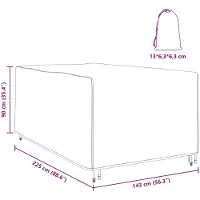 vidaXL Meubelbescherming Effen Zwart 143 x 225 x 90 cm 420D