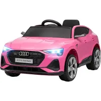 HOMCOM Elektrische kinderauto, geschikt voor kinderen vanaf 3 jaar, kleur roze