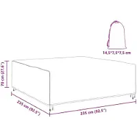 vidaXL Meubelbescherming Effen Zwart 235 x 235 x 70 cm 600D