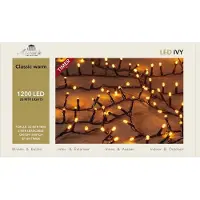 Annas collection Kerstverlichting LED classic Ivy 1200 LED / 26 meter zwart met timer Anna's collection