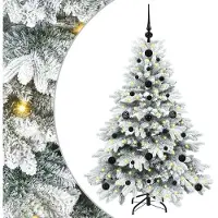 vidaXL Kunstkerstboom met 150 LED met standaard Wit 120 cm PE en PVC