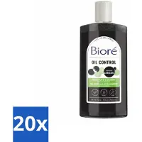 Bioré 20 x – Houtskool Reinigingsgel – Gezichtsreiniger – 200 ml - Houtskool Reiniger - Gezichtsreiniger - Diepe Porie Reiniging - Vette Huid Reinigen - Huid Reinigen