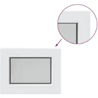 vidaXL Kelderraam Interne Kleur Wit RISOR 50 x 35 cm