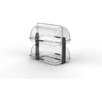 Biesse L170-00 Kunststof Buffetvitrine - Broodbox - Dubbel - 38x26x36cm - transparante bodem
