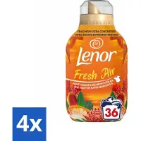 Lenor 4 x - Wasverzachter - Fresh Air Tropenzon - Ultra Geconcentreerd - 36 Wasbeurten - Wasverzachter - Wasverzachter Tropenzon - Tropische Geur - Frisse Geur - Wasverzachter Fresh Air