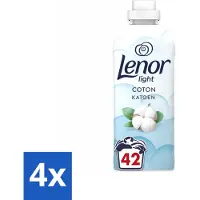 Lenor 4 x Light - Wasverzachter - Katoen - Fris & Zacht - 42 Wasbeurten - Wasverzachter - Katoen - Frisheid - Zachtheid - Geur