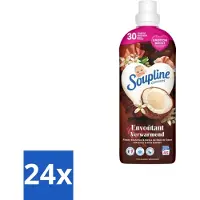 Soupline 24 x – Wasverzachter – Verwarmende Kokosnoot & Witte Bloemen – 950 ml - Wasverzachter - Kokosnoot - Witte Bloemen - Warme Geur - Wasgoed