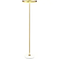HOMCOM LED-vloerlamp, woonkamer, dimbaar, staande lamp met 3 lichtkleuren en voetpedaal