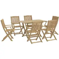 vidaXL 7-delige Tuinset massief acaciahout