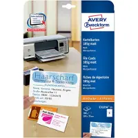 Avery A7 Zweckform C32254-25 steekkaart wit 105 x 70 mm (200 stuks)