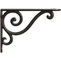 vidaXL Wandplankbeugels 12 st Antiek Bruin 12 x 14 x 3 cm Staal