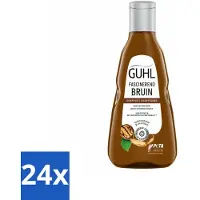 Guhl 24 x - Shampoo - Colorshine Bruin - 250 ml - Bruin Haar Shampoo - Glans Shampoo - Kleurversterkende Shampoo - Shampoo Met Kukui-nootolie - Verzorging Shampoo Bruin Haar