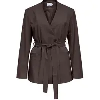 Object Dames Blazers Objlisa Lo L/s Belt Blazer - Bruin - Maat 40