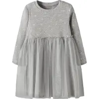 Name it Jurk 'NMFNadja' grijs gemêleerd / zilver