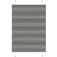 vidaXL Plissé rolgordijn 90x100 cm stofbreedte 89,4 cm antraciet