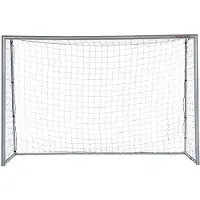 SPORTNOW -Fußballtor-PE, Stahl--300L x 120B x 200H cm-Grau