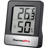 HOMEDE ThermoPro digitale thermometer met hygrometer, zwart