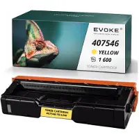 Evoke tonercartridge, compatibel met de Ricoh-printer SPC250E SPC261Y 407546, geel, opbrengst: 1.600 pagina's, compatibel met Aficio SP C250E, C250DN, C50SF en C250SF