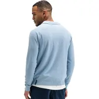 Butcher of Blue Poloshirt lichtblauw v-hals lange mouw