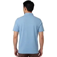 Bugatti Poloshirt blauw gemêleerd katoen