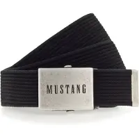 Mustang Stoffen riem Gewassen ribband, klem sluiting van mat Zilverkleur, 4 cm