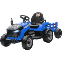 AIYAPLAY Elektrische rij-constructieauto Kunststof, Metaal 139L x 58B x 55H cm Blauw
