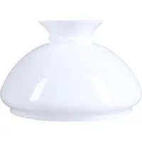 H4L Petroleumglas, diameter 234 mm. Lampenkap, wit, glanzend. Reserveglas voor lampenkap. Gloeilampenkap. Ronde glazen kap