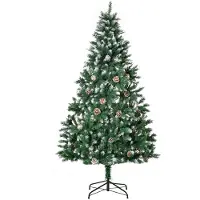 HOMCOM Kerstboom Kunststof, staal Ø90 x 180H cm Groen