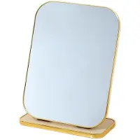 Merkloos Opvouwbare gouden make-up spiegel voor thuisgebruik