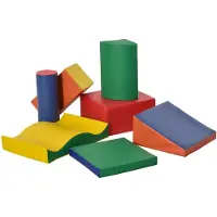 HOMCOM Kinder Softplay Set PU, EPE 60L x 40B x 11H cm Kleurrijk