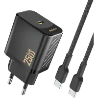 Dudao 25W Pd-Oplader Usb-A Usb-C Voor Apple Iphones Met Usb-C-Kabel