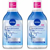 Nivea 2 x - Micellair Water - Serum Verrijkt Opladend - Verwijdert Waterbestendige Make-up - 400 ml - Bulkverpakking - 2 stuks
