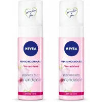 Nivea 2 x - Reinigingsmousse - Essentials Verzachtend - Voor droge & gevoelige huid - Met Amandelolie & Hydramine - 150 ml - Bulkverpakking - 2 stuks
