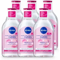 Nivea 6 x - Micellair Water - Essentials Verzachtend & Verzorgend - Voor droge huid - Met Amandelolie & Aminozuren - 400 ml - Voordeelverpakking - 6 stuks