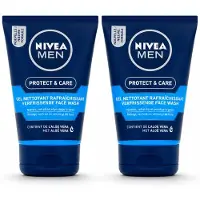 Nivea 2 x MEN - Protect & Care - Reinigingsgel Gezicht - 100 ml - Bulkverpakking - 2 stuks
