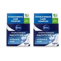 Nivea 2 x - Nachtcrème - Essentials Hydraterend - Voor normale tot gemengde huid - Met Lotusextract, Waterlelie-extract, Vitamine E & Provitamine B5 - 50 ml - Voordeelverpakking - 2 stuks