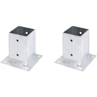 Alberts 2 x opschroefhuls voor vierkante houten palen, 91x91 mm, thermisch verzinkt, voor opschroeven