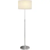 HOMCOM staande lamp, E27 fitting, geschikt voor de woonkamer, met verstelbare hoogte en dimfunctie, voorzien van een lampenkap van linnen