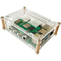 Raspberry acryl behuizing voor Raspberry Pi 4 met metalen schroeven - (103x76x35 mm)