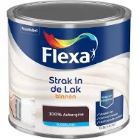 Flexa - Strak In De Lak Binnenlak Zijdeglans - 100% Aubergine - Mengverf - 500 Ml