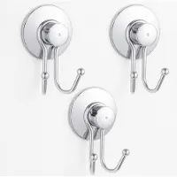 Yoka Home Wandhaken 3 stuks - Zilver Chromé, Zonder Boren