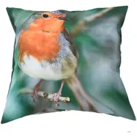 Esschert Design buitenkussen S roodborstmotief 40 x 40 cm polyester