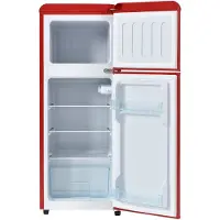 Muvano Retro koelkast - Koel-vriescombinatie - Compacte koelkast - 92 liter - Dubbele deur - 7 standen - Stil 45dB - Woonkamer - 105,5cm - Koelen