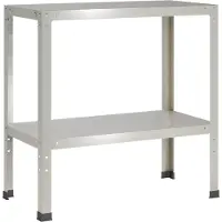 vidaXL Planttafel 60 x 40 x 80 cm Roestvrij staal zilver
