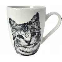 Queen Isabell Elegante Porseleinen Mok 350ml - Amerikaanse Korthaar Cat