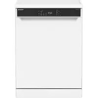 Sharp QWNA1FF47D4WEU - vrijstaande vaatwasser - energie label D - 7 programma's - steam wash - aktief droogsysteem - wit