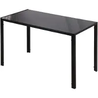 HOMCOM Eettafel, keukentafel voor 4 personen, eettafel voor de keuken, metalen uitvoering