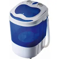 G&G mini wasmachine met centrifuge - Draagbare wasmachine - Camping - Tot 3kg - Tot 50° - 36x37x53cm - Bovenlader - Afvoerslang
