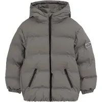 We fashion pufferjas - grijs Jongens Polyester Capuchon Effen - maat 158/164