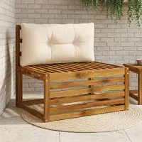 vidaXL Rugkussen PUTTEN 100% Polyester Crèmekleurig 80 x 40 x 10 cm
